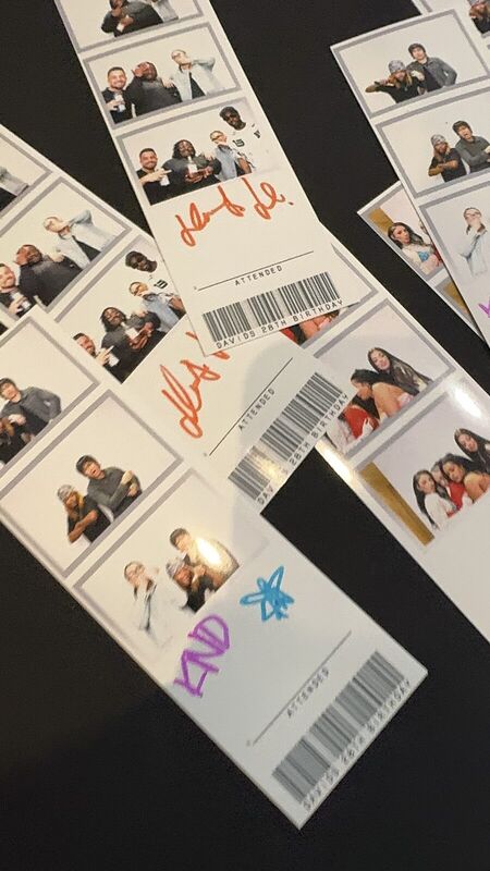 Custom-designed photo strip prints